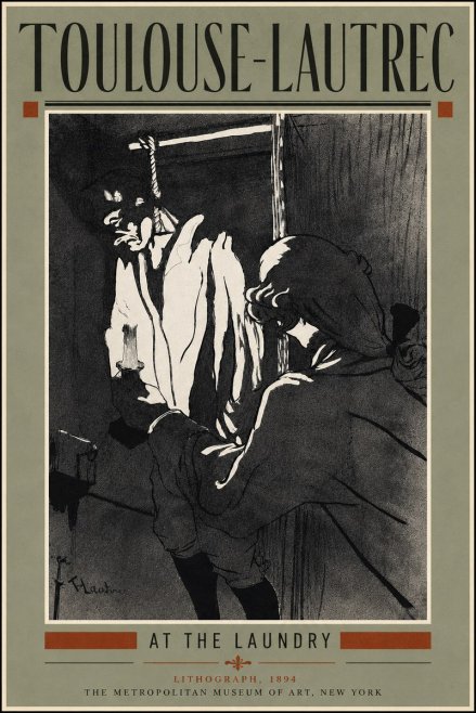 Toulouse-Lautrec At the Laundry No5 - Póster