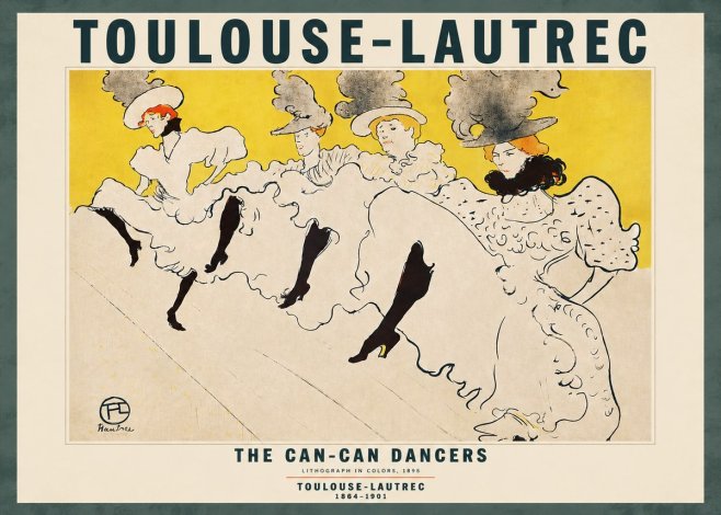 Toulouse-Lautrec The Can-can Dancers No4 - Póster