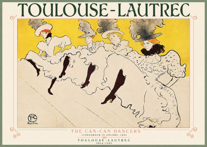 Toulouse-Lautrec The Can-can Dancers No5 - Póster