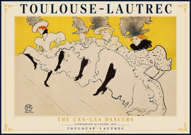 Toulouse-Lautrec The Can-can Dancers No6 - Póster