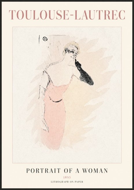 Toulouse-Lautrec Portrait of a Woman IV No1 - Póster