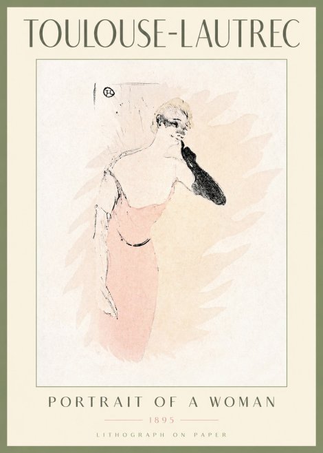 Toulouse-Lautrec Portrait of a Woman IV No2 - Póster
