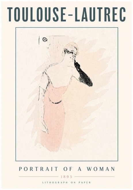 Toulouse-Lautrec Portrait of a Woman IV No5 - Póster