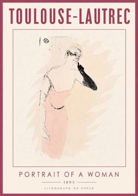 Toulouse-Lautrec Portrait of a Woman IV No6 - Póster