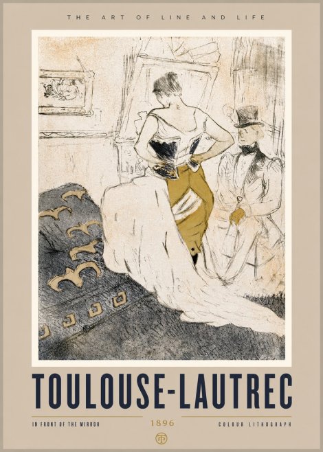 Toulouse-Lautrec In Front of the Mirror No2 - Póster