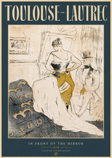 Toulouse-Lautrec In Front of the Mirror No5 - Póster