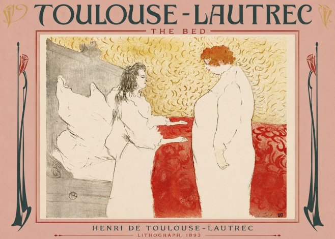 Toulouse-Lautrec The Bed No3 - Póster