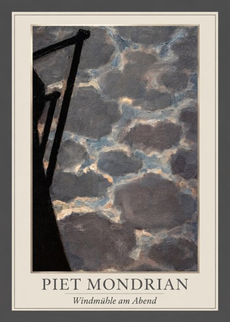Piet Mondrian Windmühle Am Abend I No1 - Póster