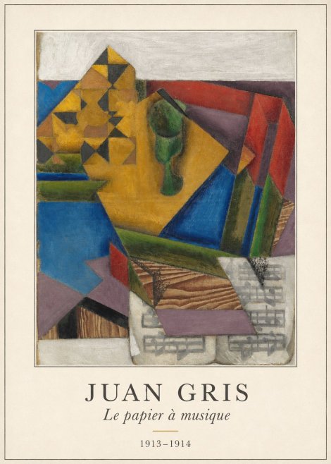 Juan Gris Le Papier À Musique No4 - Póster