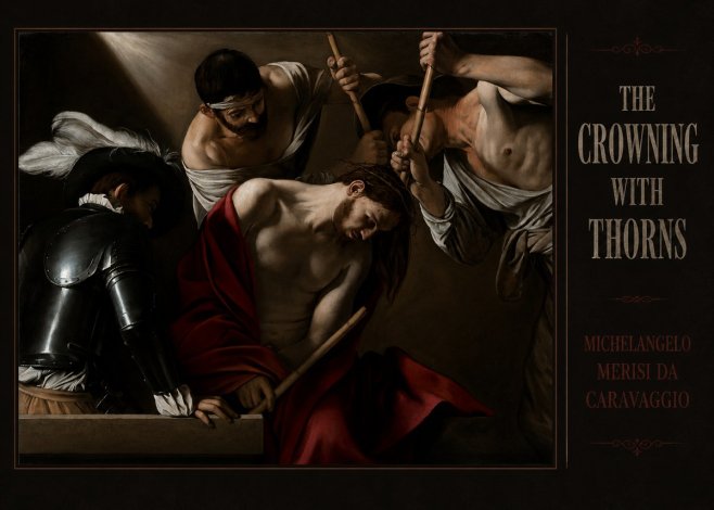Michelangelo Merisi da Caravaggio The Crowning with Thorns I No3 - Póster