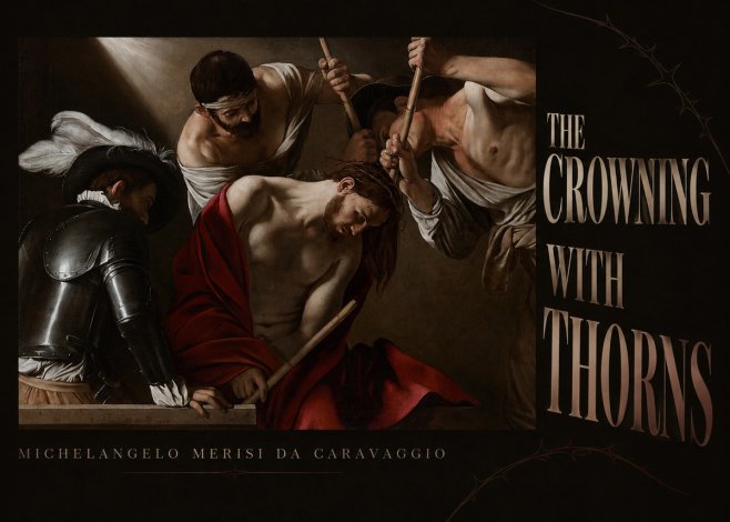 Michelangelo Merisi da Caravaggio The Crowning with Thorns I No5 - Póster