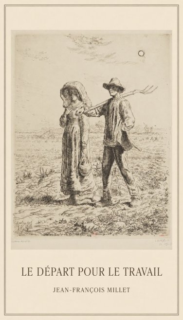 Jean-François Millet Le Départ Pour Le Travail II No1 - Póster