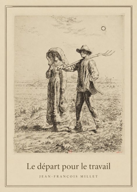 Jean-François Millet Le Départ Pour Le Travail II No4 - Póster