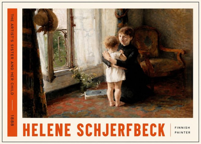 Helene Schjerfbeck The Artist's Sister and Her Child No6 - Póster