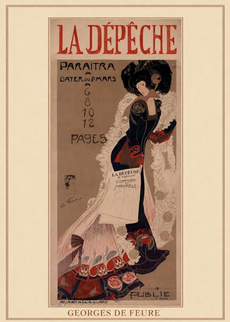 Georges de Feure La Dépêche II No4 - Póster