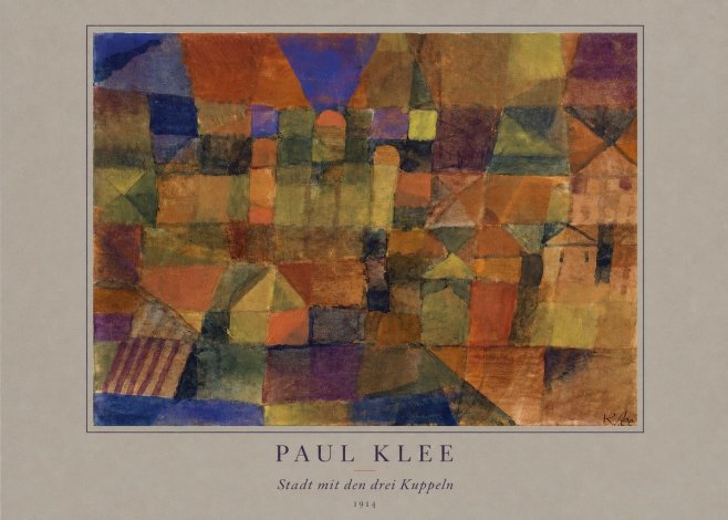 Paul Klee Stadt Mit Den Drei Kuppeln No5 - Póster