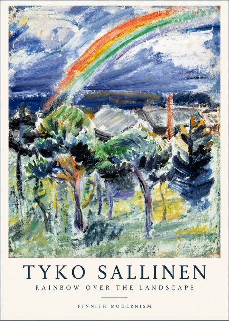 Tyko Sallinen Rainbow over the Landscape No1 - Póster