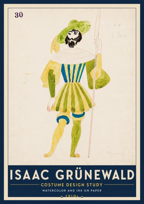 Isaac Grünewald Study for Costume Design No5 - Póster