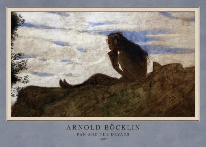 Arnold Böcklin Pan and the Dryads No3 - Póster