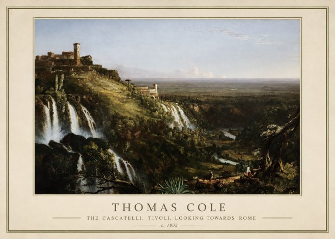 Thomas Cole The Cascatelli, Tivoli, Looking Towards Rome No2 - Póster