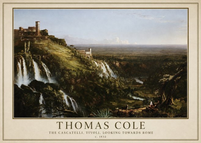 Thomas Cole The Cascatelli, Tivoli, Looking Towards Rome No5 - Póster