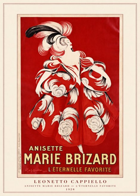 Leonetto Cappiello Ansette Marie Brizard - L'éternelle Favorite No3 - Póster