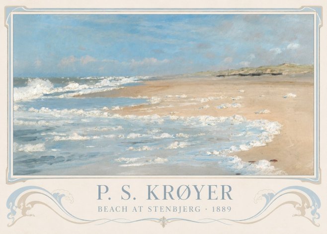 P.S. Krøyer Beach at Stenbjerg · 1889 No3 - Póster
