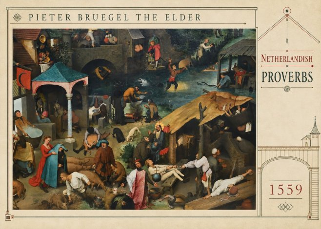 Pieter Bruegel Netherlandish Proverbs V No3 - Póster