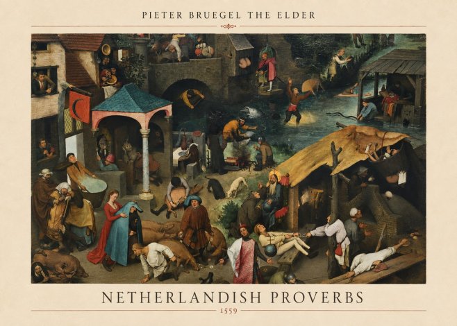 Pieter Bruegel Netherlandish Proverbs V No5 - Póster