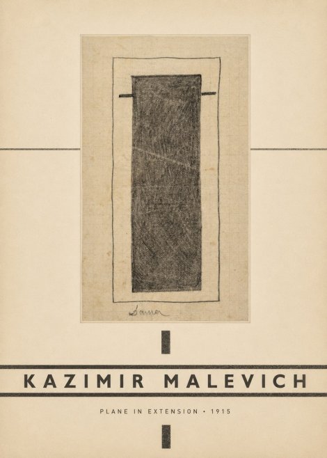 Kazimir Malevich Plane in Extension No3 - Póster