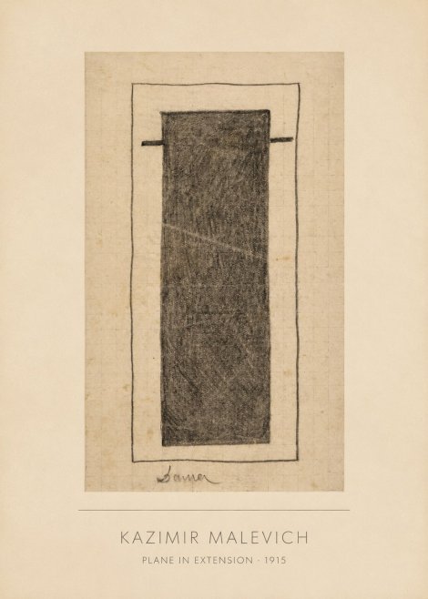 Kazimir Malevich Plane in Extension No4 - Póster