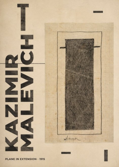 Kazimir Malevich Plane in Extension No6 - Póster