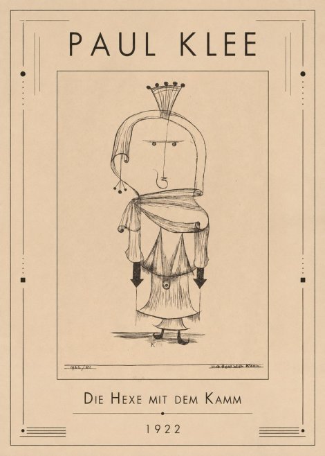 Paul Klee Die Hexe Mit Dem Kamm No1 - Póster