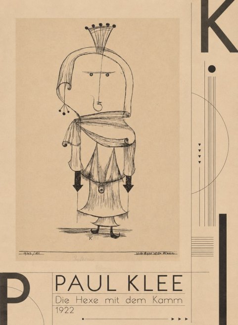 Paul Klee Die Hexe Mit Dem Kamm No3 - Póster