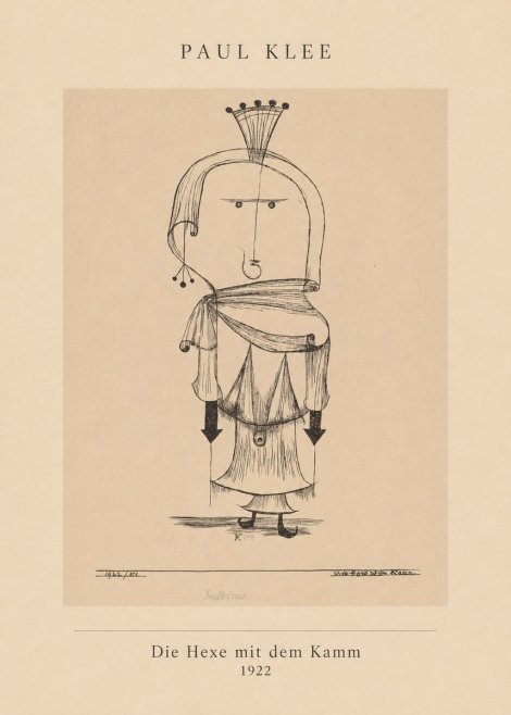 Paul Klee Die Hexe Mit Dem Kamm No4 - Póster