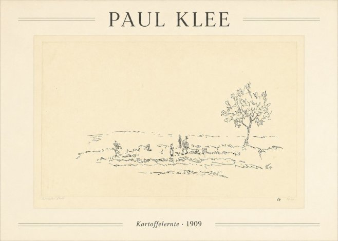 Paul Klee Kartoffelernte · 1909 No1 - Póster