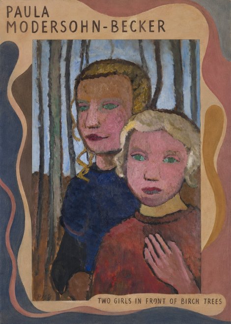 Paula Modersohn-Becker Two Girls in Front of Birch Trees No3 - Póster