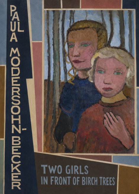 Paula Modersohn-Becker Two Girls in Front of Birch Trees No5 - Póster