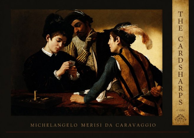 Michelangelo Merisi da Caravaggio The Cardsharps II No5 - Póster