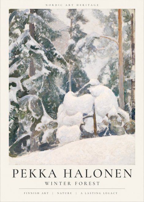 Pekka Halonen Winter Forest II No1 - Póster