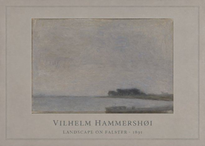 Vilhelm Hammershøi Landscape on Falster No1 - Póster