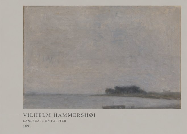Vilhelm Hammershøi Landscape on Falster No5 - Póster