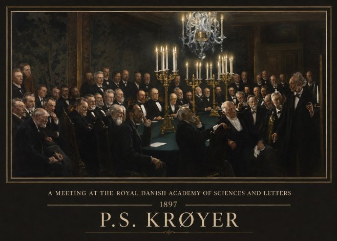 P.S. Krøyer A Meeting at the Royal Danish Academy of Sciences and Letters No1 - Póster