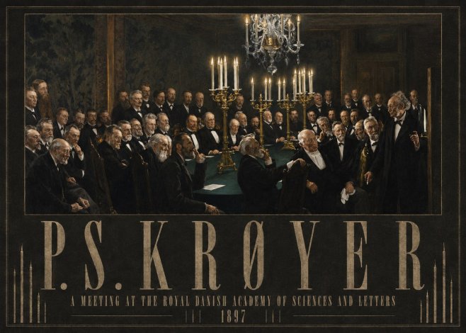 P.S. Krøyer A Meeting at the Royal Danish Academy of Sciences and Letters No3 - Póster