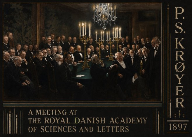 P.S. Krøyer A Meeting at the Royal Danish Academy of Sciences and Letters No5 - Póster