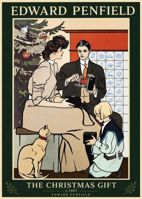 Edward Penfield The Christmas Gift No1 - Póster