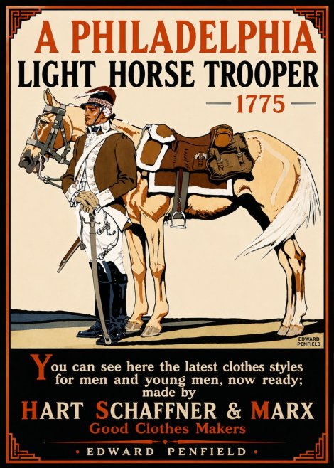 Edward Penfield A Philadelphia Light Horse Trooper 1775 No6 - Póster