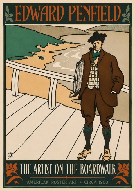 Edward Penfield The Artist on the Boardwalk No4 - Póster