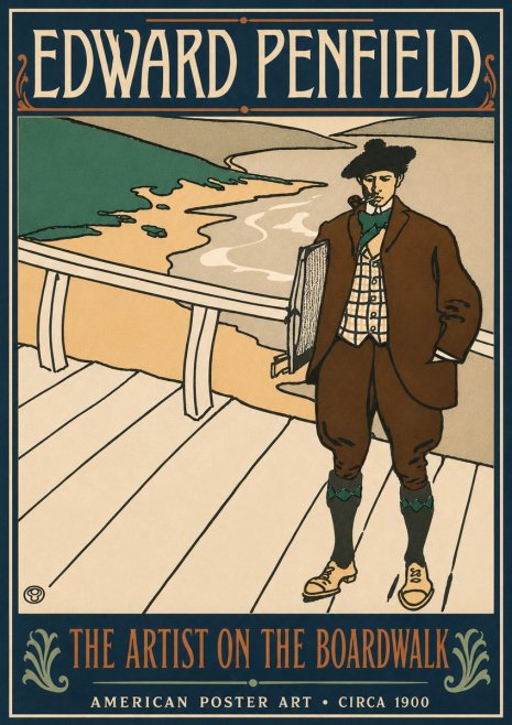 Edward Penfield The Artist on the Boardwalk No5 - Póster