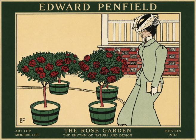 Edward Penfield The Rose Garden No1 - Póster
